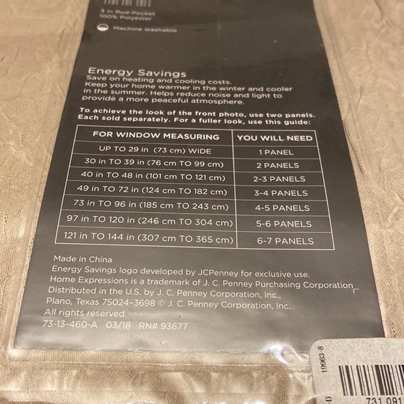 Home Expression Cassidy Blackout 72” Length Curtains Set With Scalloped Valance - Picture 8 of 9